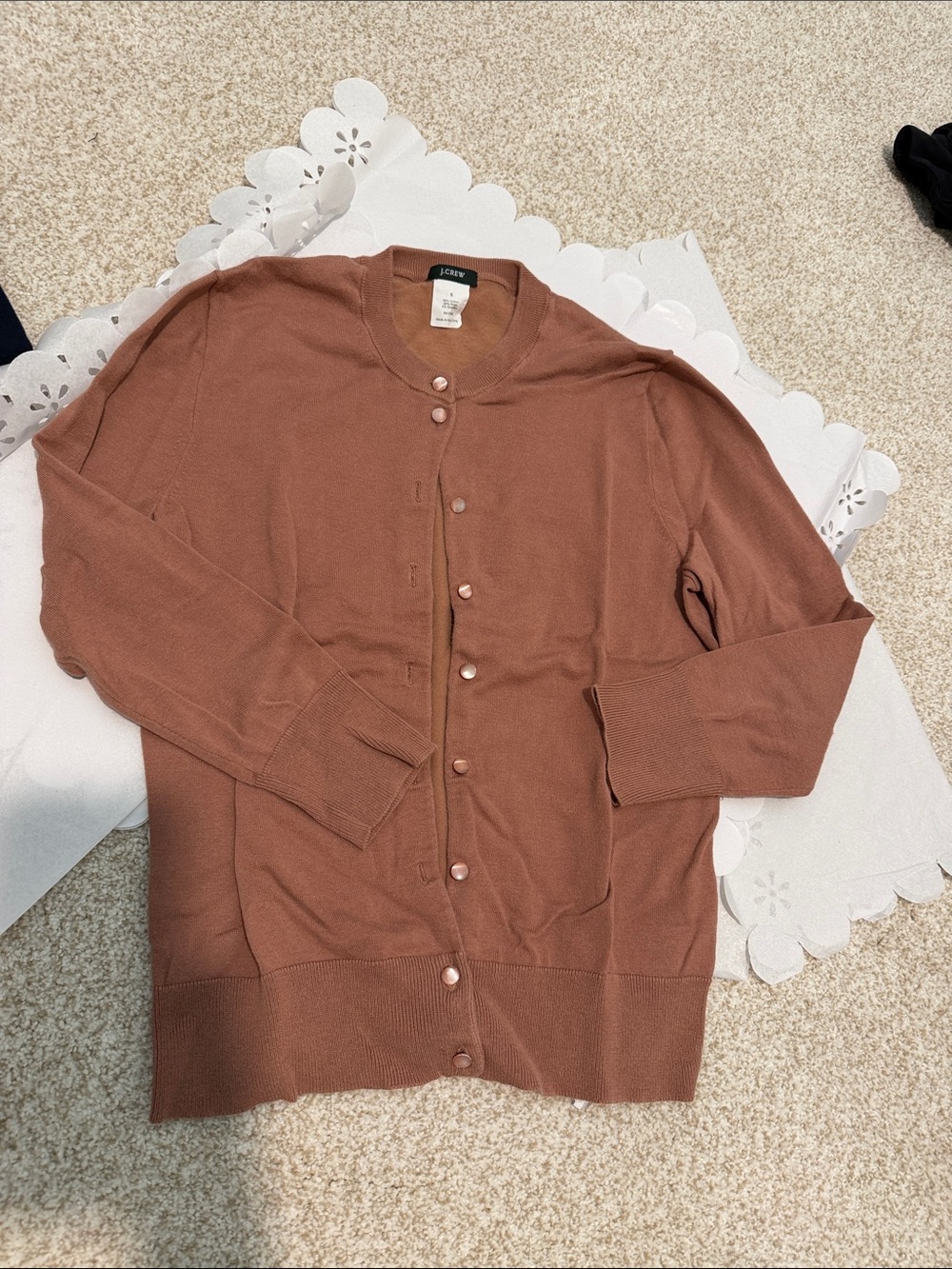 J. Crew women’s Rust Brown Button-Front Cardigan